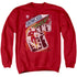 JLA/SHOWCASE #4 COVER - ADULT CREWNECK SWEATSHIRT - RED