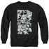 JLA/A MIGHTY LEAGUE - ADULT CREWNECK SWEATSHIRT - BLACK