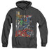 JLA/LETTERED LEAGUE - ADULT HEATHER HOODIE - BLACK