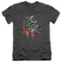 JLA/STARBURST - S/S ADULT V-NECK 30/1 - CHARCOAL