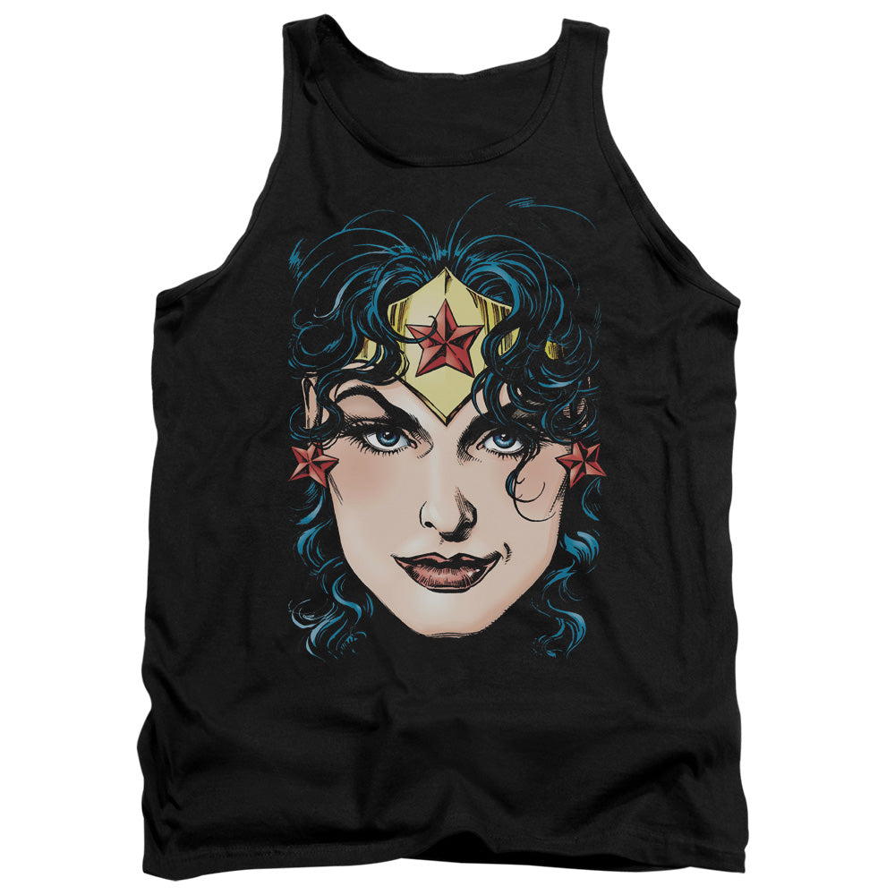 DCO JLA/WONDER WOMAN HEAD - ADULT TANK - BLACK