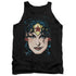 DCO JLA/WONDER WOMAN HEAD - ADULT TANK - BLACK