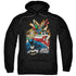 JLA/STARBURST - ADULT PULLOVER HOODIE - BLACK