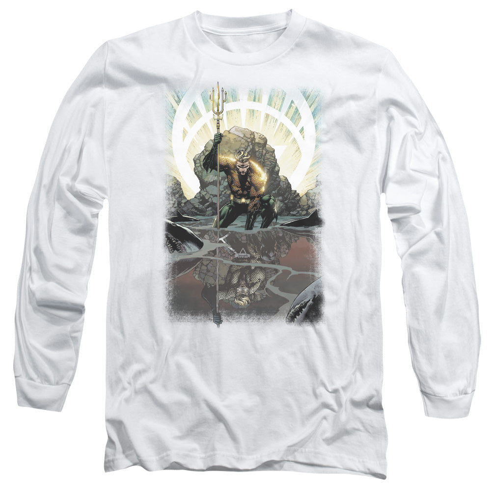 JLA/BRIGHTEST DAY AQUAMAN - L/S ADULT 18/1 - WHITE