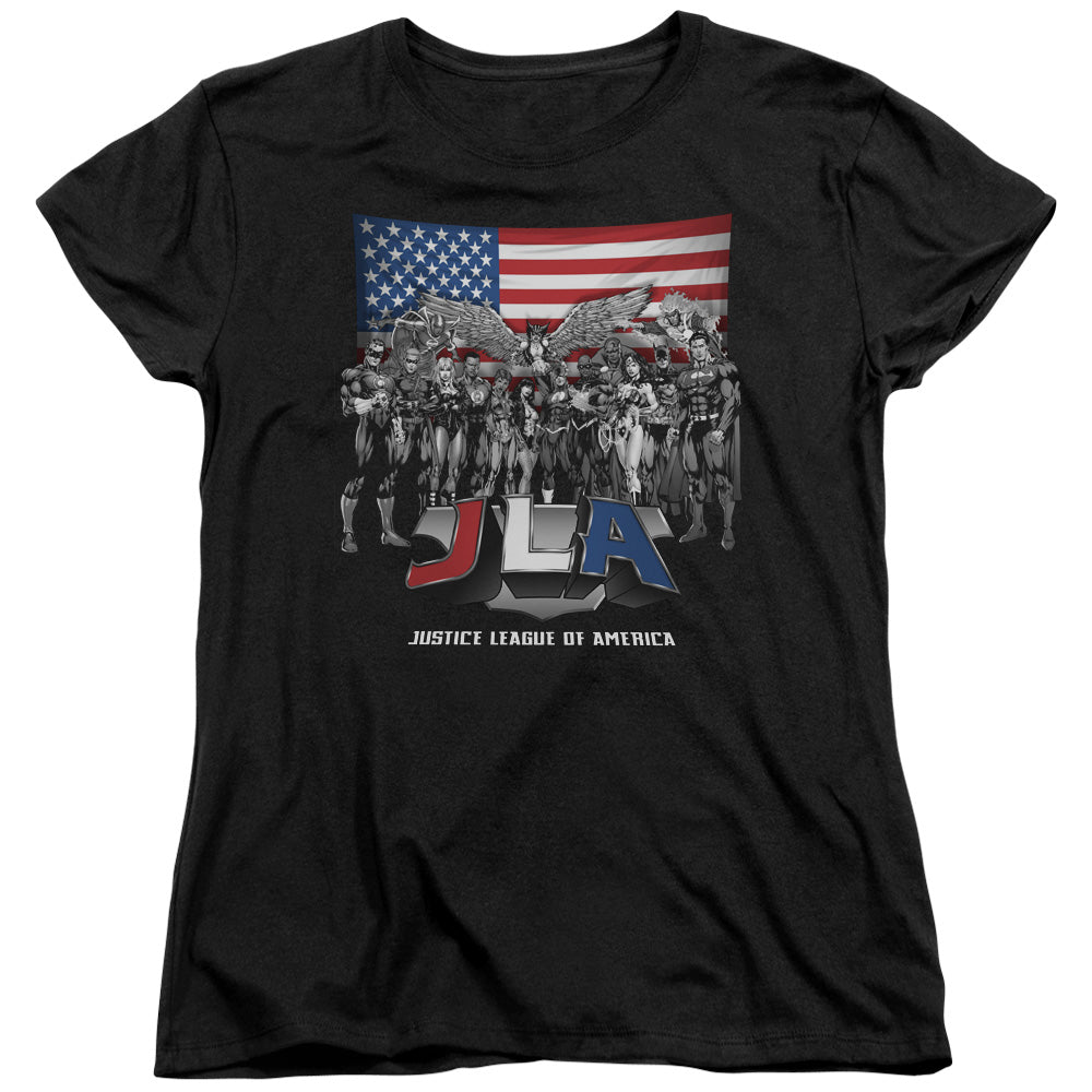 JLA/ALL AMERICAN LEAGUE - S/S WOMENS TEE - BLACK