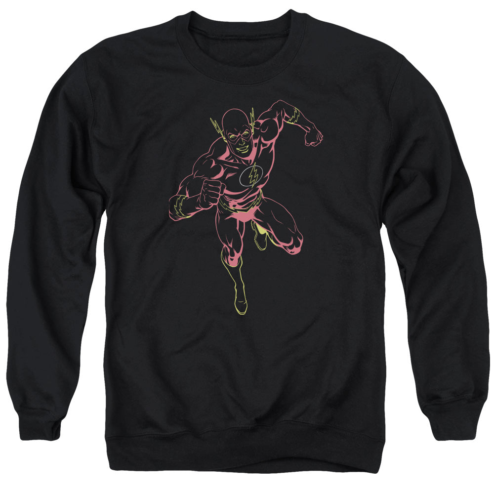 JLA/NEON FLASH - ADULT CREWNECK SWEATSHIRT - BLACK