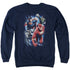 JLA/STORM CHASERS - ADULT CREWNECK SWEATSHIRT - NAVY