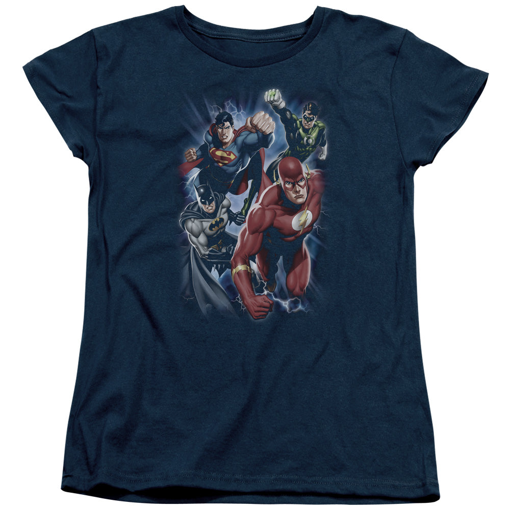 JLA/STORM CHASERS - S/S WOMENS TEE - NAVY