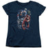 JLA/STORM CHASERS - S/S WOMENS TEE - NAVY