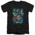 JLA/JUSTICE IS SERVED - S/S ADULT V-NECK 30/1 - BLACK