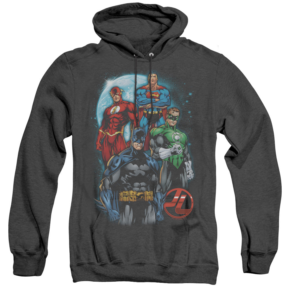 JLA/THE FOUR - ADULT HEATHER HOODIE - BLACK