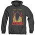 JLA/HEROES UNITED - ADULT HEATHER HOODIE - BLACK