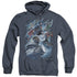 JLA/RIDE THE LIGHTENING - ADULT HEATHER HOODIE - NAVY