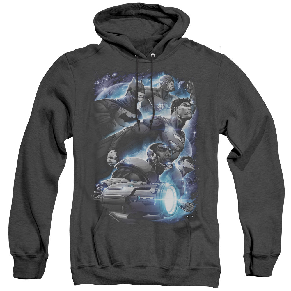 JLA/ATMOSPHERIC   - ADULT HEATHER HOODIE - BLACK