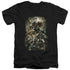 JLA/AFTERMATH - S/S ADULT V-NECK 30/1 - BLACK