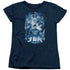 JLA/BURST - S/S WOMENS TEE - NAVY