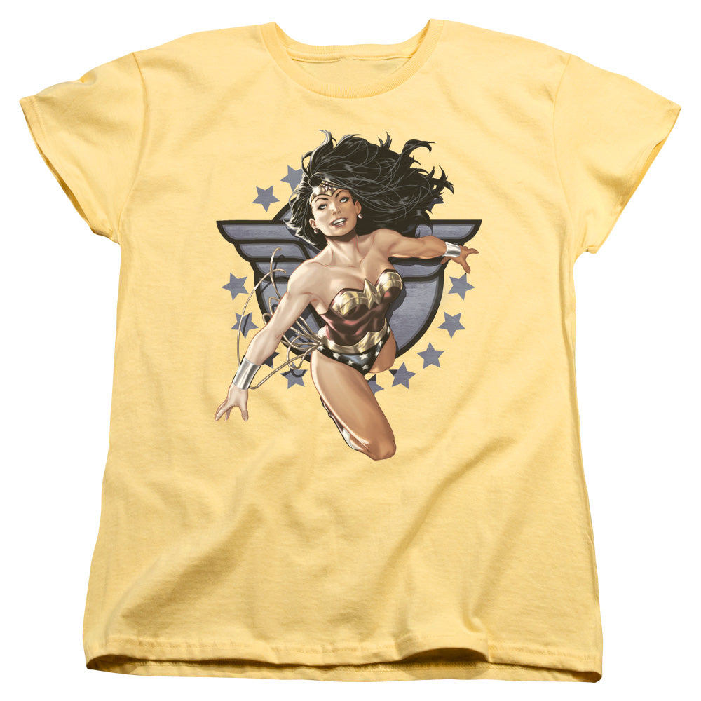 JLA/WW ALL STAR - S/S WOMENS TEE - BANANA
