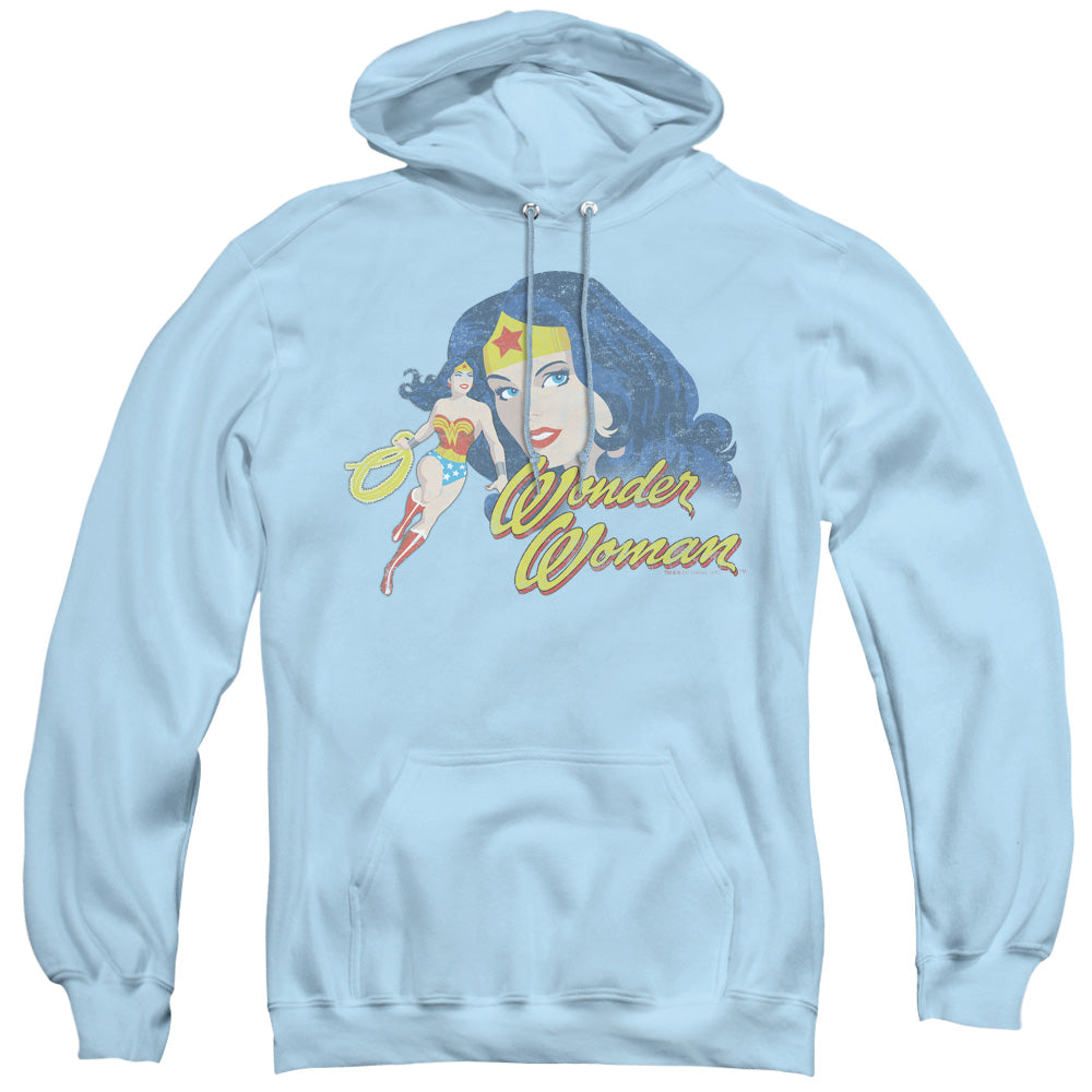 JLA/PORTRAIT - ADULT PULLOVER HOODIE - LIGHT BLUE