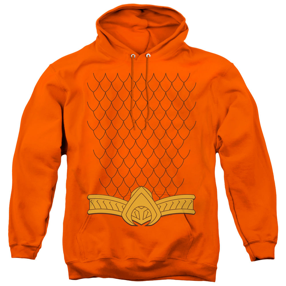 JLA/AQUAMAN NEW AQUA UNIFORM - ADULT PULLOVER HOODIE - ORANGE
