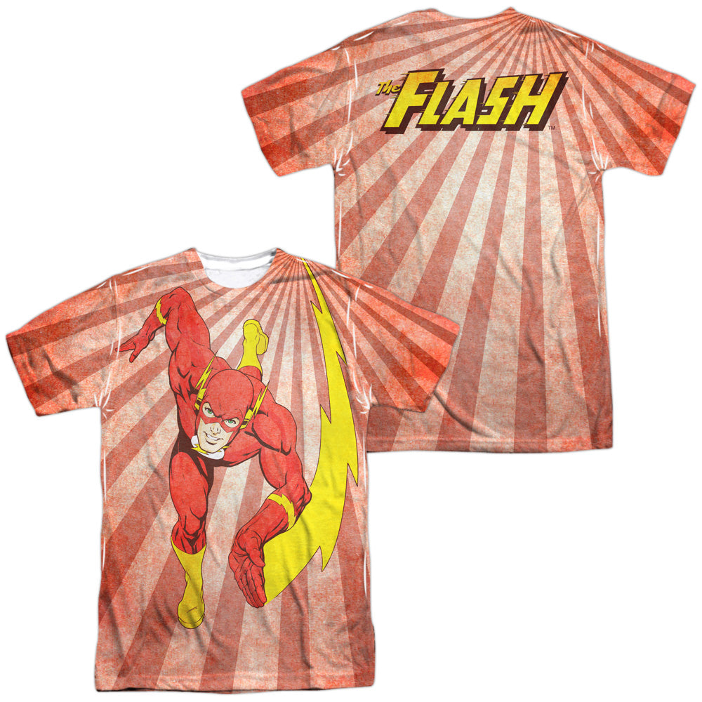 JLA/SPEED OF LIGHT (FRONT/BACK PRINT) -  S/S ADULT POLY CREW - MULTI