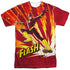 JLA/LIGHTNING FAST (FRONT/BACK PRINT) -  S/S ADULT POLY CREW - MULTI
