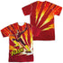 JLA/LIGHTNING FAST (FRONT/BACK PRINT) -  S/S ADULT POLY CREW - MULTI