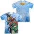 JLA/HEROES UNITE (FRONT/BACK PRINT) -  S/S ADULT POLY CREW - MULTI