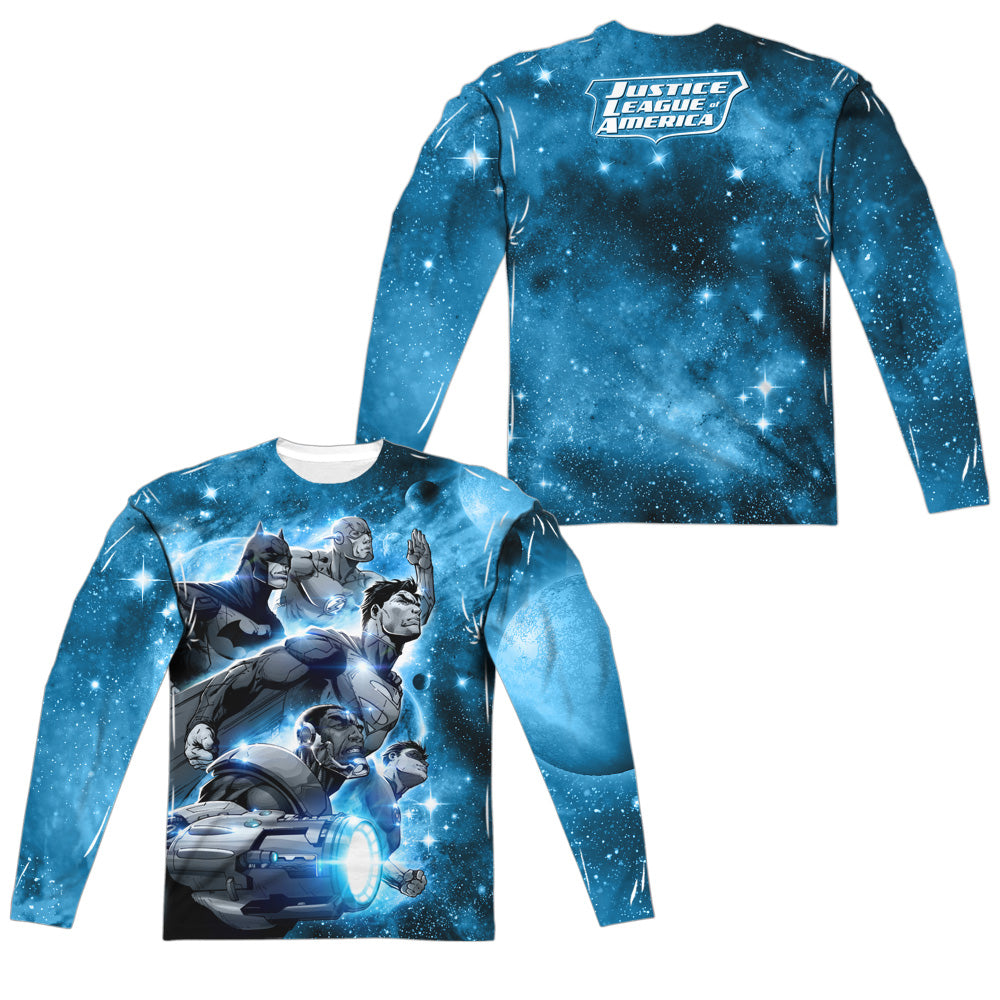 JLA/ATMOSPHERIC (FRONT/BACK PRINT) - L/S ADULT POLY CREW  - MULTI