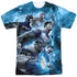 JLA/ATMOSPHERIC (FRONT/BACK PRINT) -  S/S ADULT POLY CREW - MULTI