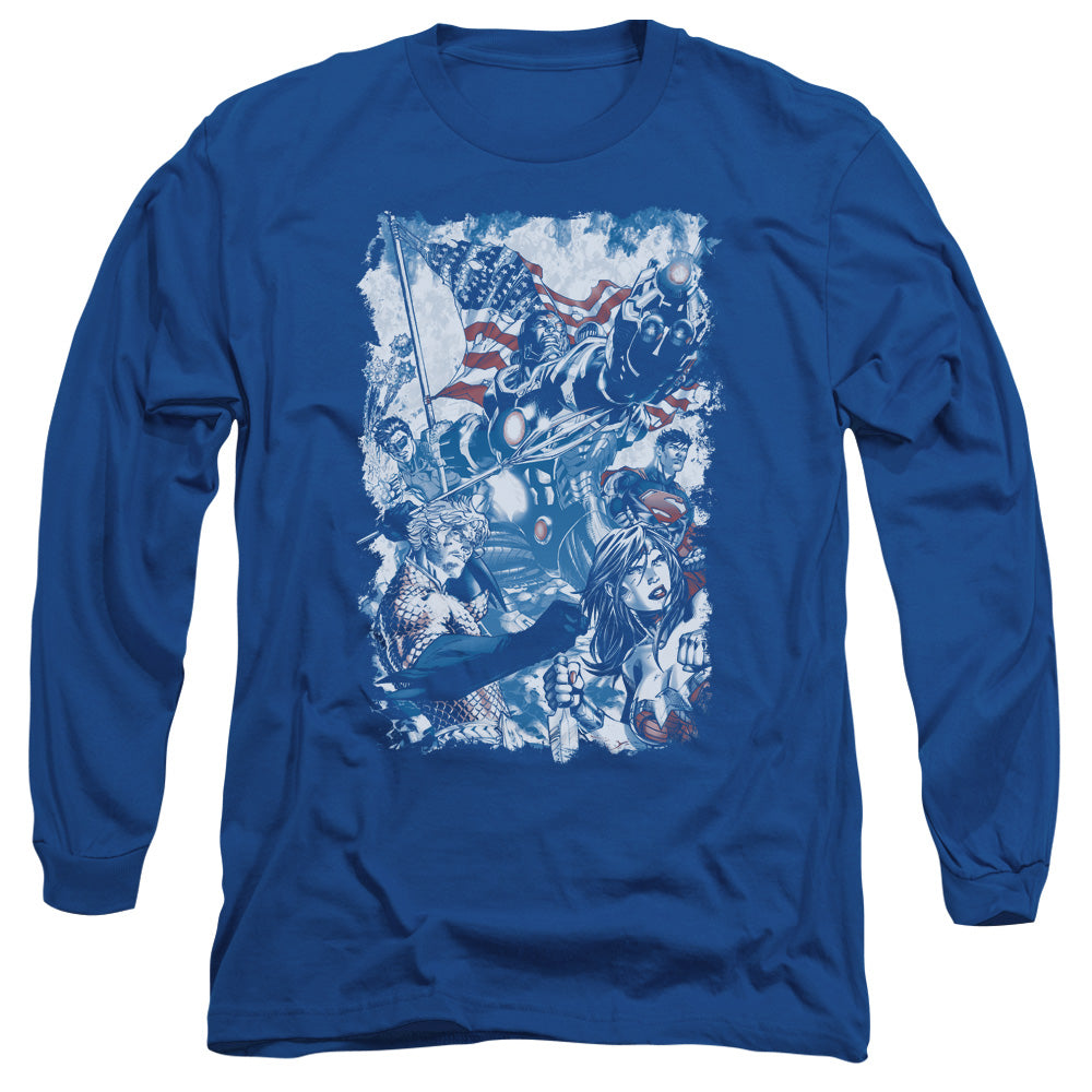 JLA/AMERICAN JUSTICE - L/S ADULT 18/1 - ROYAL BLUE