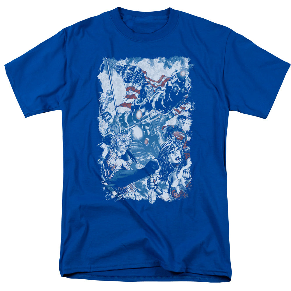 JLA/AMERICAN JUSTICE - S/S ADULT 18/1 - ROYAL BLUE