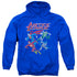 JLA/PIXEL LEAGUE - ADULT PULLOVER HOODIE - ROYAL BLUE