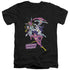 JLA/COLORFUL LEAGUE - S/S ADULT V-NECK 30/1 - BLACK