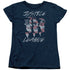 JLA/JUSTICE FOR AMERICA - S/S WOMENS TEE - NAVY