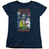 JLA/VILLIANS - S/S WOMENS TEE - NAVY