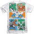 JLA/JUSTICE PANELS (FRONT/BACK PRINT) - S/S ADULT POLY CREW - MULTI