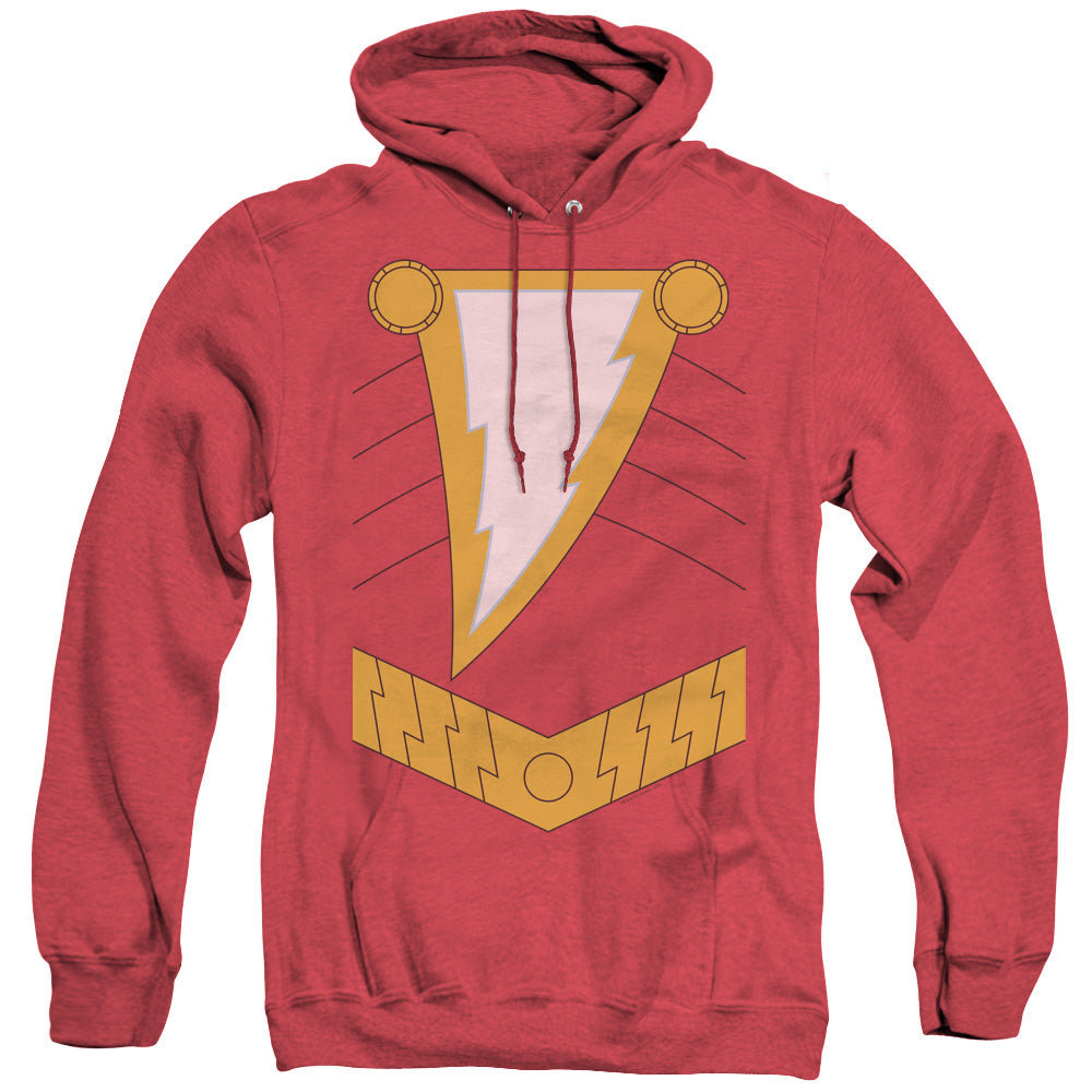 JLA/SHAZAM - ADULT HEATHER HOODIE - RED