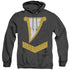 JLA/BLACK ADAM - ADULT HEATHER HOODIE - BLACK