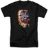 JLA/WONDER RAYS - S/S ADULT TALL 18/1 - BLACK