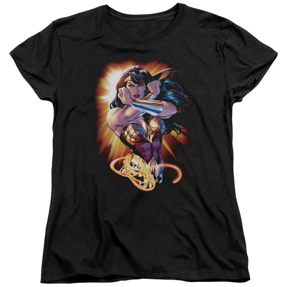 JLA/WONDER RAYS - S/S WOMENS TEE - BLACK