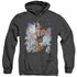 JLA/OF THEMYSCIRA - ADULT HEATHER HOODIE - BLACK