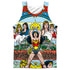 JLA/NO 1 COVER (FRONT/BACK PRINT) - ADULT POLY TANK TOP - MULTI