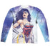 JLA/WARRIOR GODDESS (FRONT/BACK PRINT) - L/S ADULT POLY CREW  - MULTI