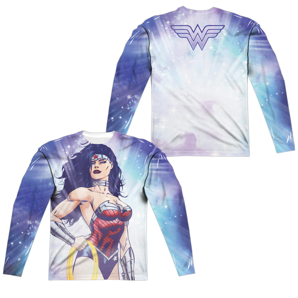 JLA/WARRIOR GODDESS (FRONT/BACK PRINT) - L/S ADULT POLY CREW  - MULTI