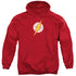 JLA/ROUGH FLASH - ADULT PULLOVER HOODIE - RED