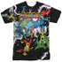 JLA/CRISIS VARIANT (FRONT/BACK PRINT) - S/S ADULT POLY CREW - MULTI