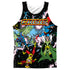 JLA/CRISIS VARIANT (FRONT/BACK PRINT) - ADULT POLY TANK TOP - MULTI