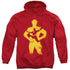 JLA/FLASH KNOCKOUT - ADULT PULLOVER HOODIE - RED