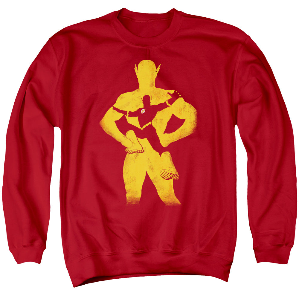 JLA/FLASH KNOCKOUT - ADULT CREWNECK SWEATSHIRT - RED