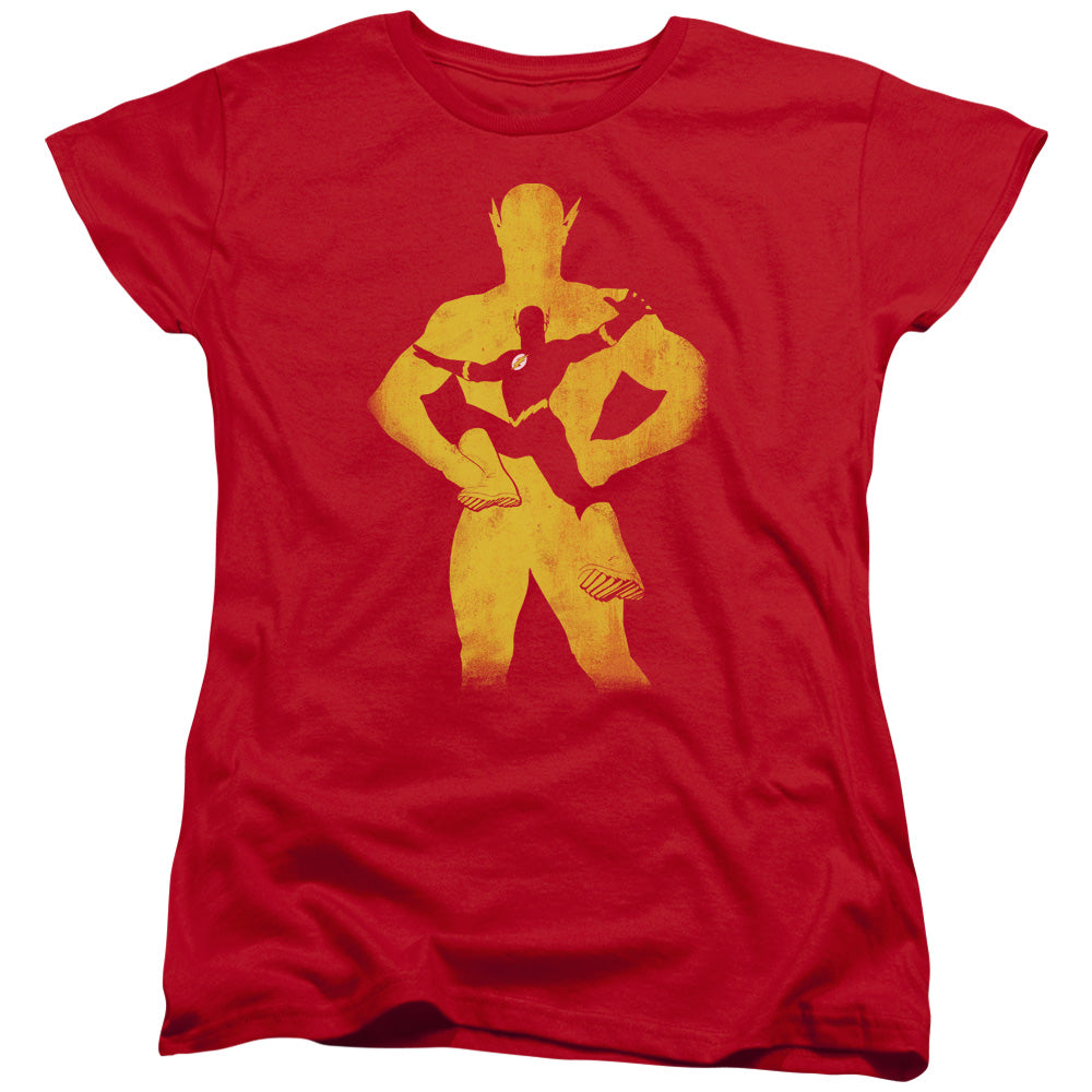 JLA/FLASH KNOCKOUT - S/S WOMENS TEE - RED